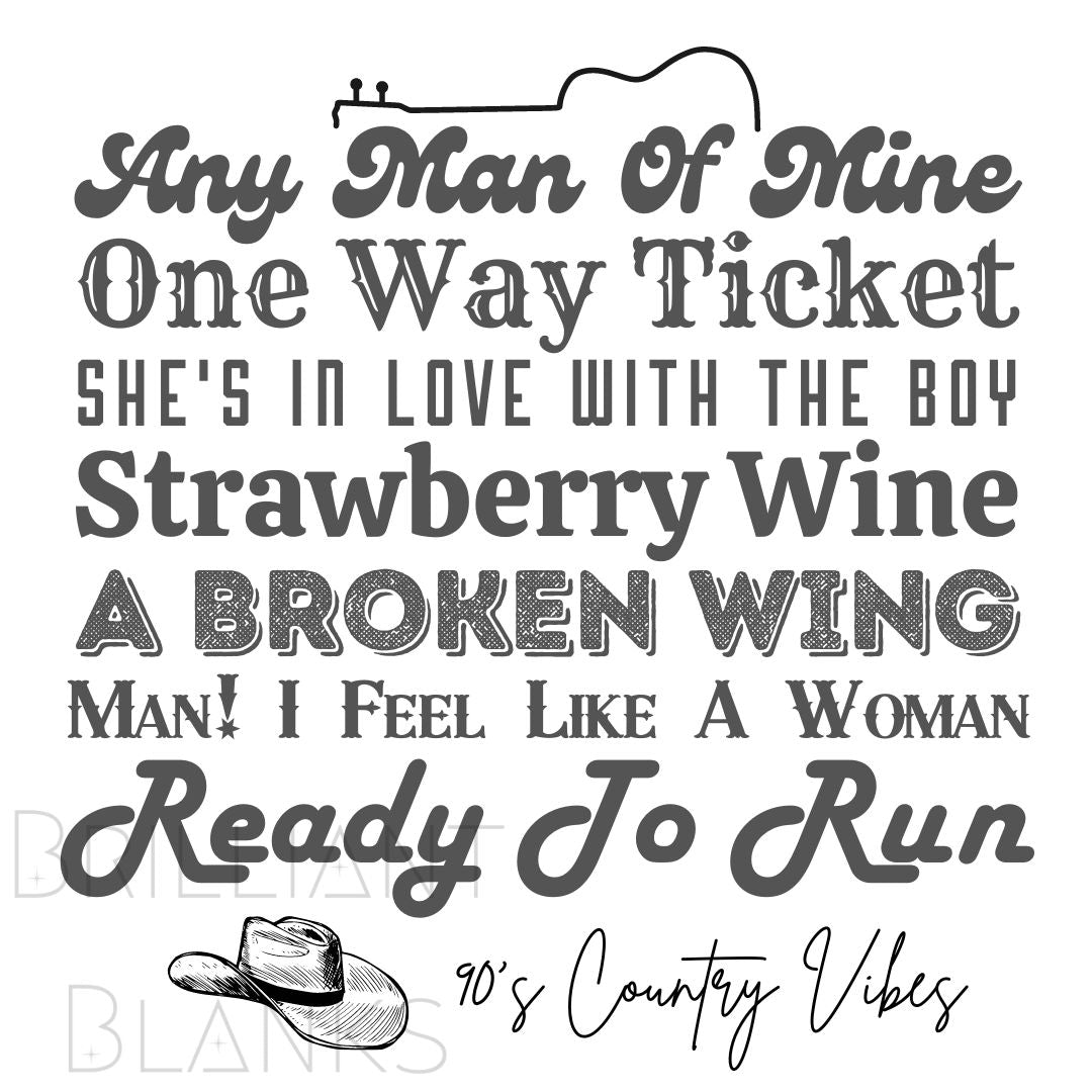 90's Country Vibes Women Version - PNG Digital Download