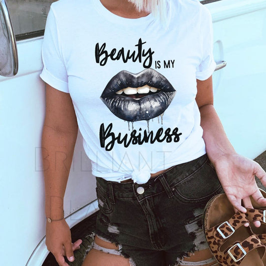 Beauty is my Business Black Lips - PNG Digital Download
