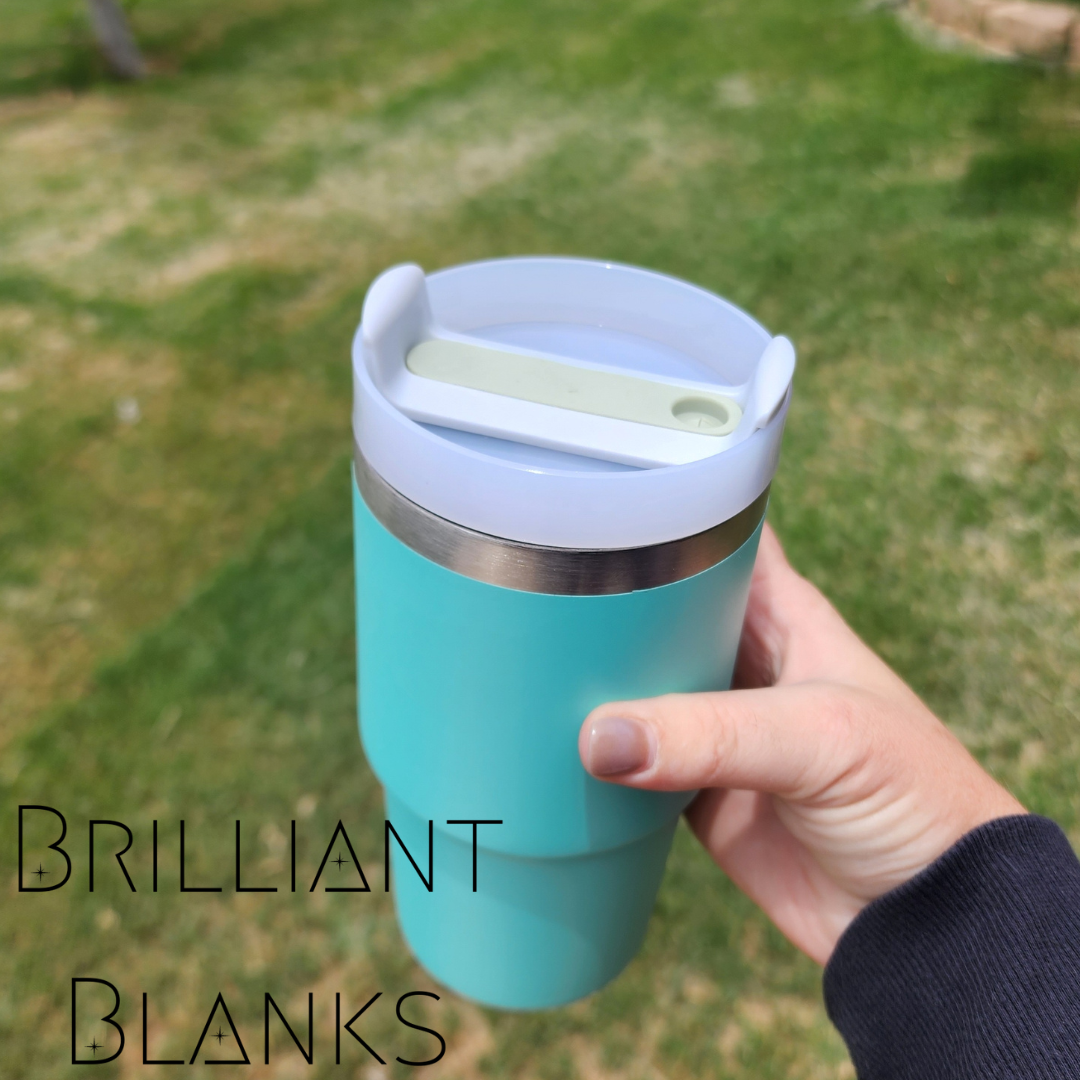 Eucalyptus 20 oz Powder Coated Tumbler
