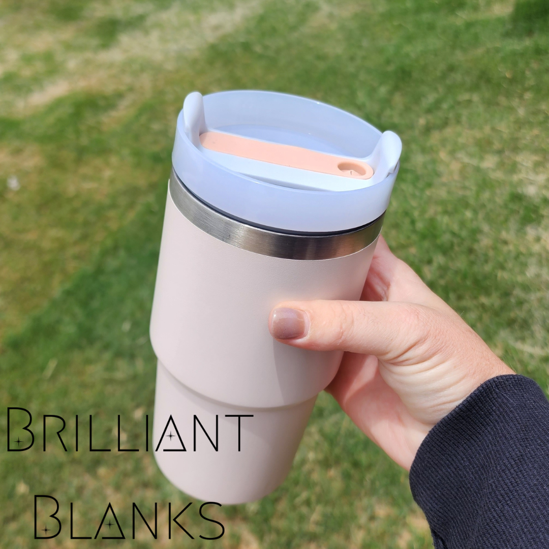 Rose Quartz 20 oz Powder Coated Tumbler