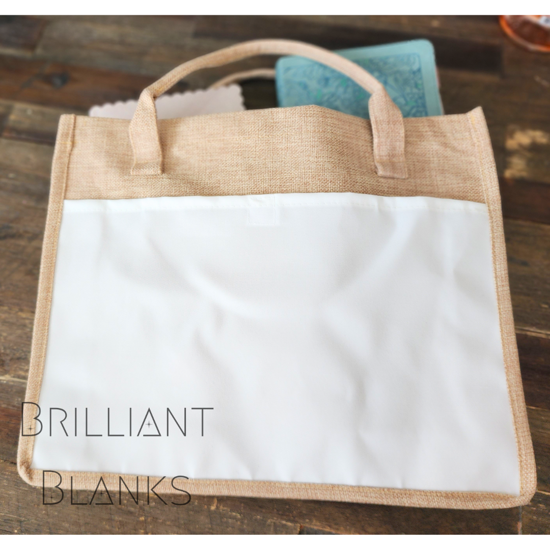 Medium - blank burlap sublimation tote