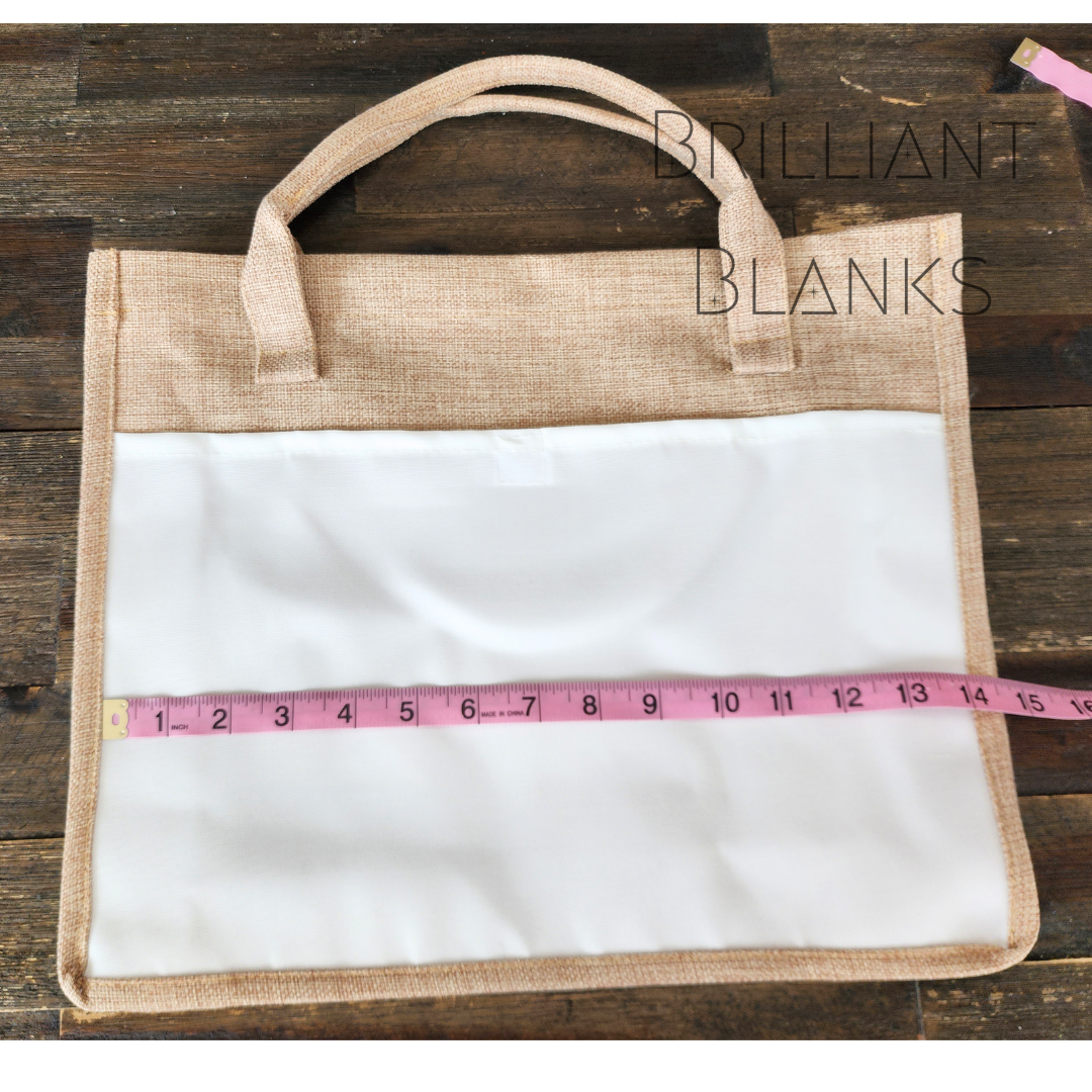 Medium - blank burlap sublimation tote