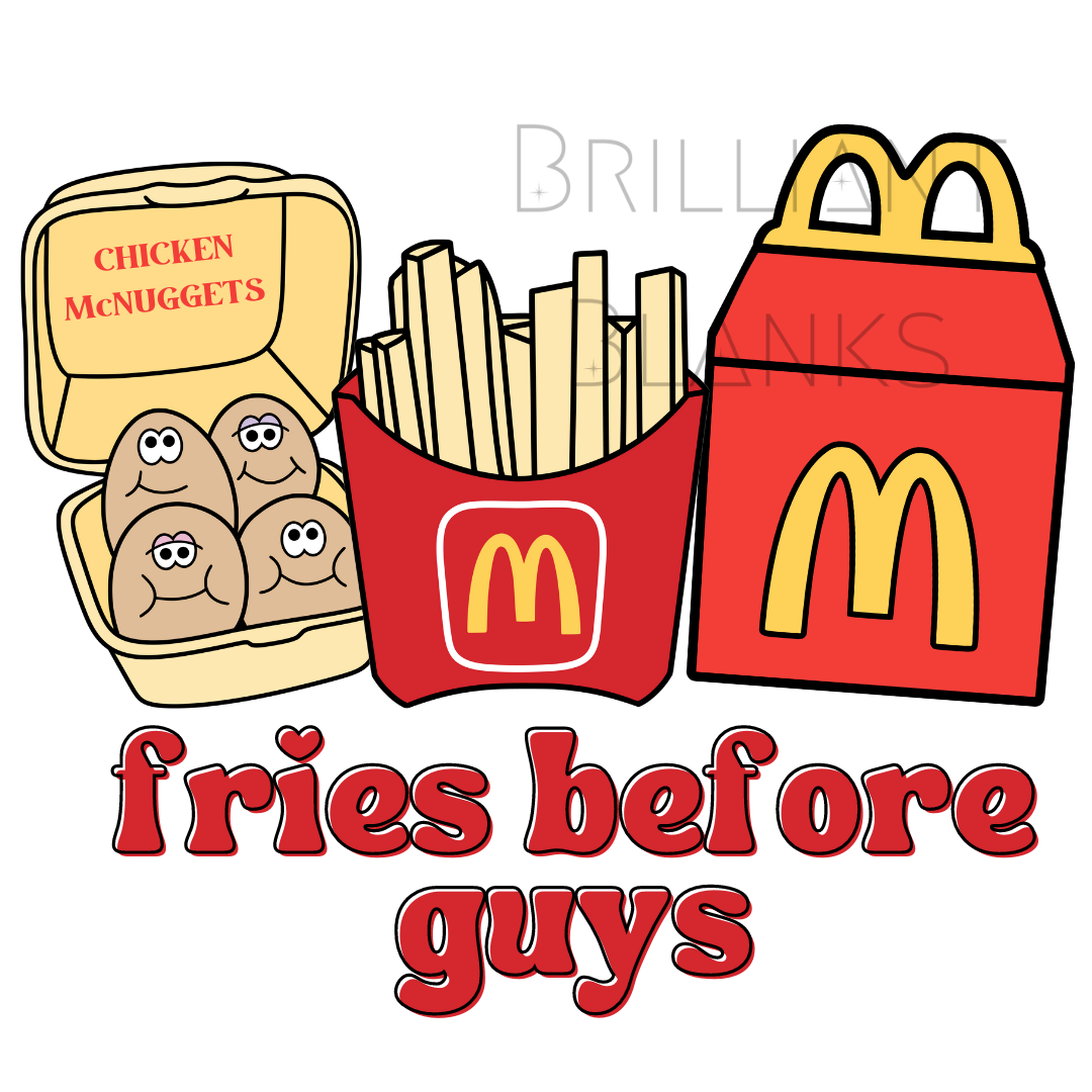 Fries before guys design with happy meal box- png digital download