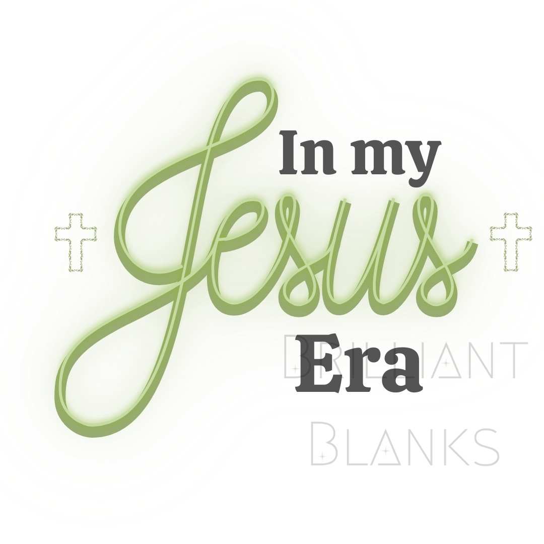 In my Jesus era - green - png digital download