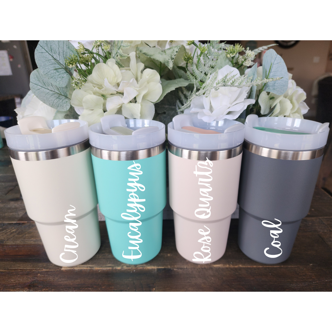 Rose Quartz 20 oz Powder Coated Tumbler