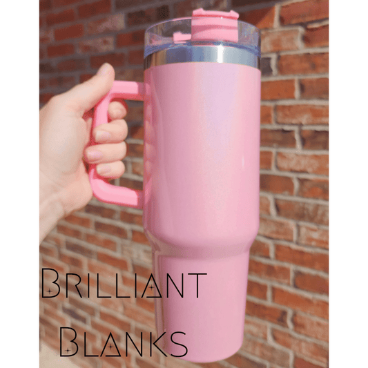 Pink Shimmer Sublimation 40 oz tumbler