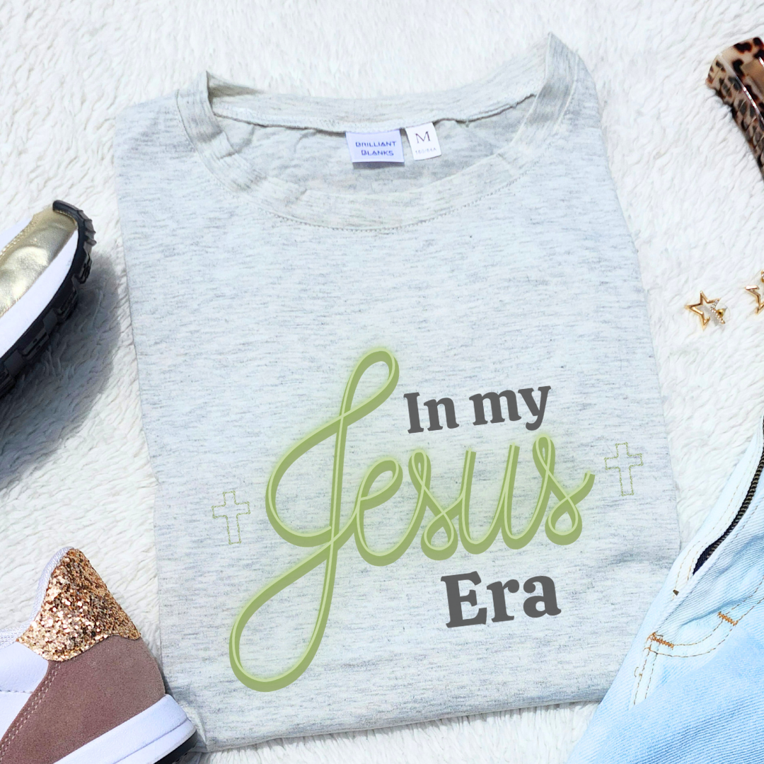 In my Jesus era - green - png digital download