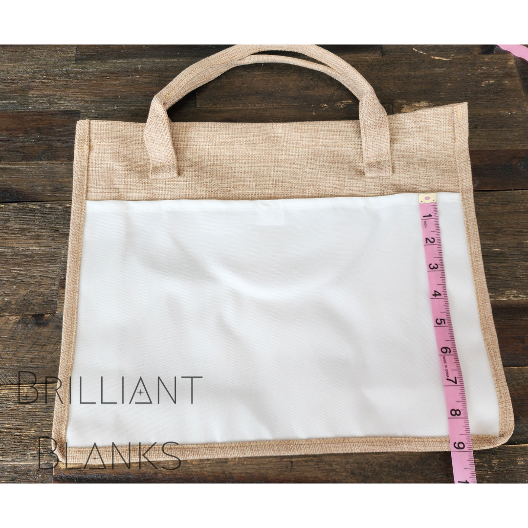 Medium - blank burlap sublimation tote