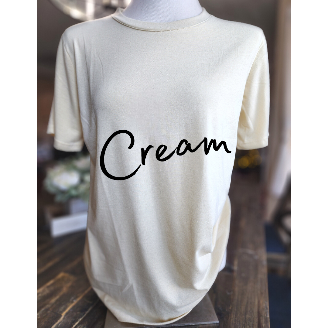 Cream Sublimation Blank Tee