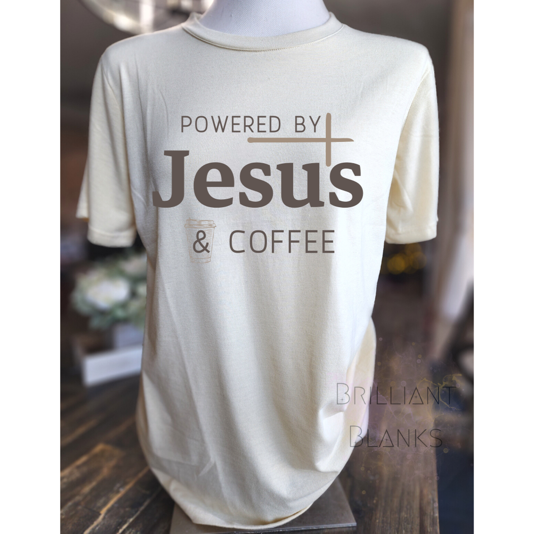 Powered by Jesus & Coffee - png digital download